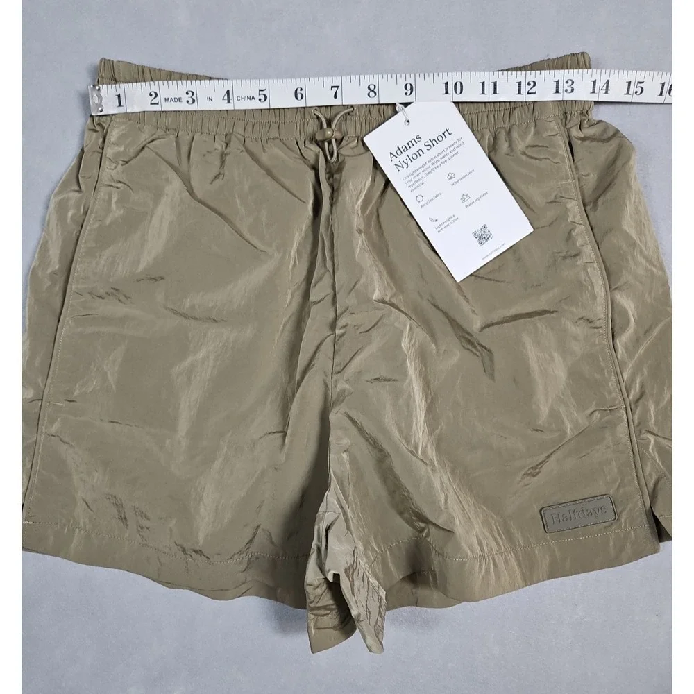 Halfdays Womens Brown Adams Nylon Pull On Shorts Size Small NWT